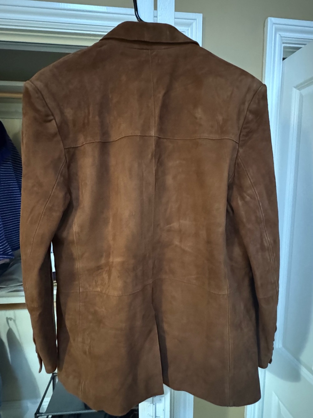 Mango selection leather Oversized Brown Suede Blazer - Picture 4 of 16